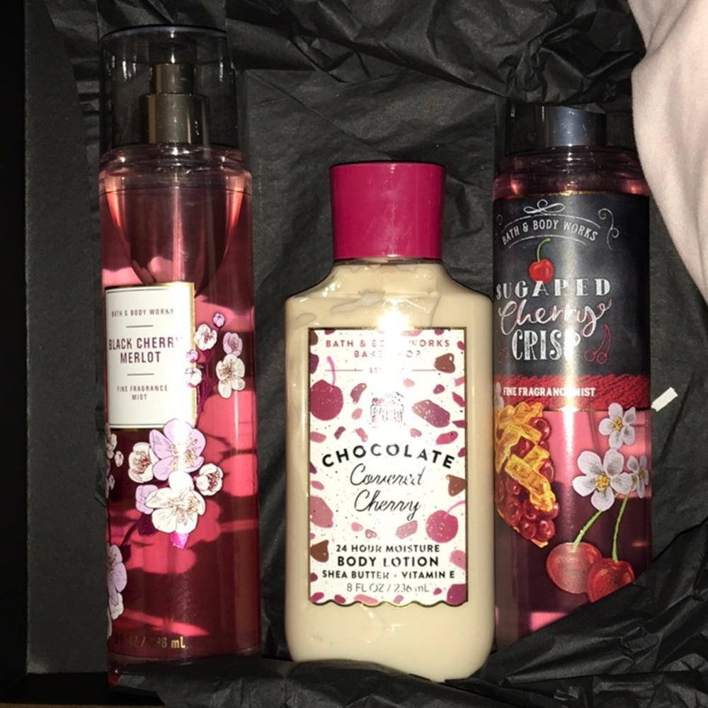 cherry sets of perfume & lotion